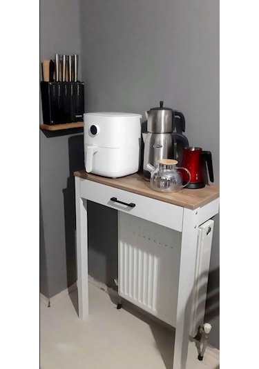 Kahve Köşesi Ceviz 70 X 30 X 92 Beyaz - Ceviz