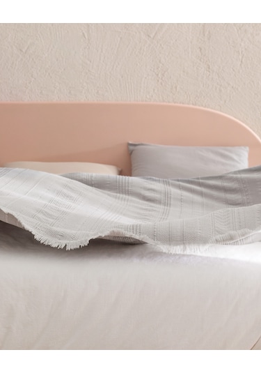 Madame Coco Lucille Çift Kişilik Yatak Örtüsü Gri