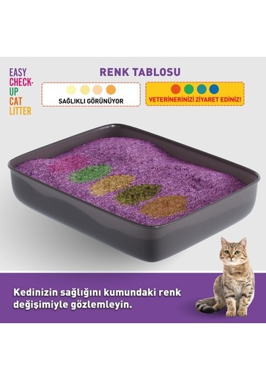 Metapet Renk Değiştiren Akıllı Kokusuz Doğal Topaklaşan Bentonit Kedi Kumu 1 KG