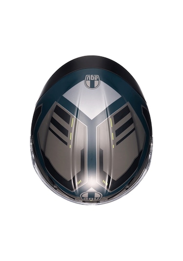 Agv K6 S Mplk Enhance Matt Grey Yellow Fluo Kapalı Kask Siyah