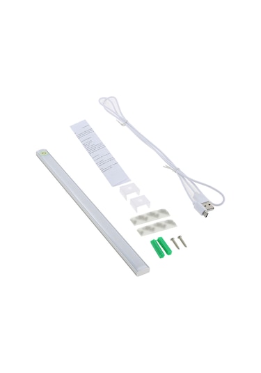 Honmex 21 Ledlı Usb Beslemeli Ultra İnce Dolap Lambası - Dokunmatik Kontrol, Sürekli Parlaklık Ayarı, Beyaz Işık Beyaz