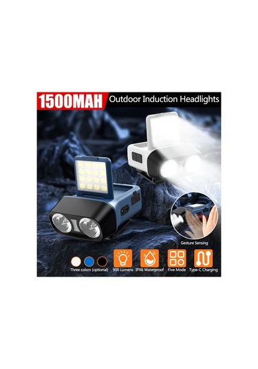 Süper Parlak Led Klipsli Kapak Işığı Şarj Edilebilir Sensörlü Siyah