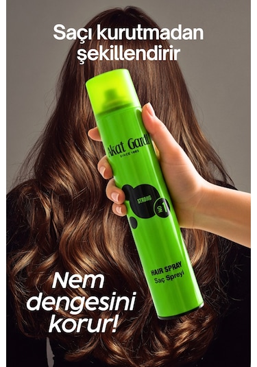 Akat Gardi Saç Spreyi Strong No:1 Yeşil 400 Ml