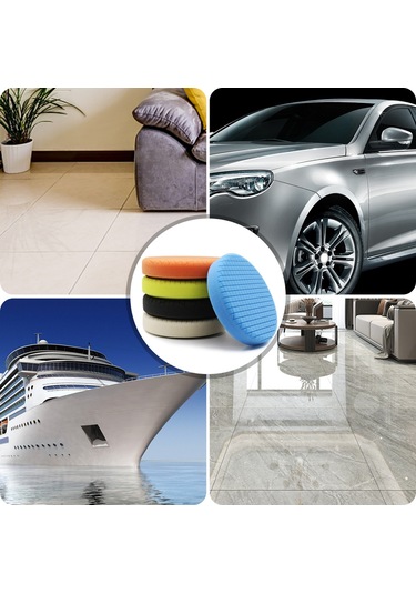 Yifomall 5'li Araba Cila Pedi Seti - 6,5 İnç Otomobil Ve Yatlar İçin Parlatma & Çizik Giderme