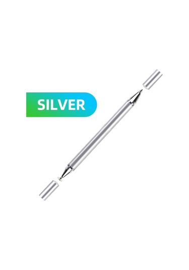 Fonken Evrensel 2 In 1 Android - iOS - iPad Uyumlu Stylus Çizim Kalemi Gümüş