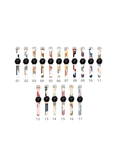 Kyver Amazfit Gts Uyumlu Desenli Silikon Kordon 20mm