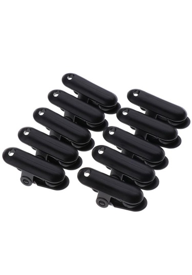 Homyl 10 Parça Plastik Kravat Acil Tente Seti Tarp Siyah Siyah