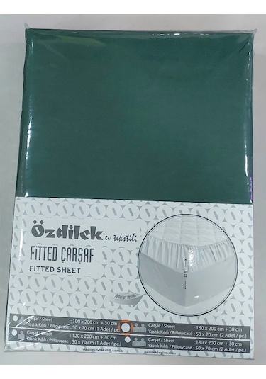 Özdilek Fitted Lastikli Tek Kişilik Çarşaf Seti 100x200 -zümrüt