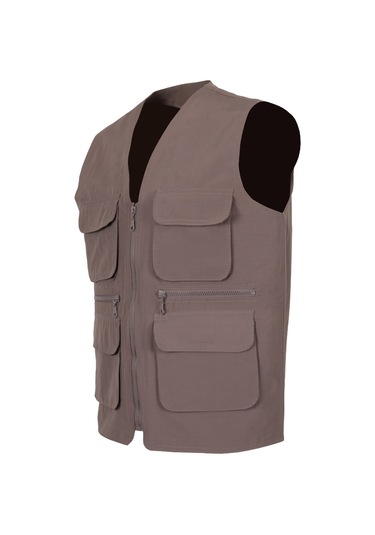 Erkek Keten Yelek Kahve Renk Normal Kesim Rar01306 Kahverengi