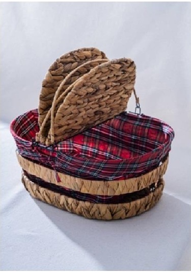 Acar Sep-07856 Kapaklı Piknik Sepeti Kahverengi