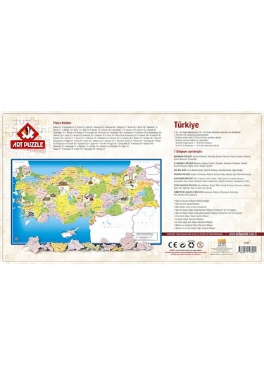 Art Puzzle 81 Parça Frame Türkiye Siyasi Haritası 5794