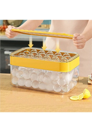 Jialan Pp Malzeme Buz Kalıbı Hızlı Kalıp Buz Küpü Tepsi Yaratıcı Sarı