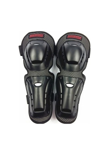 Pazly Motosiklet Korumalı Diz Ve Dirsek Seti - 4 Adet, Konforlu Kolluk & Dizlik, Siyah, Yumuşak Ve Dayanıklı Siyah
