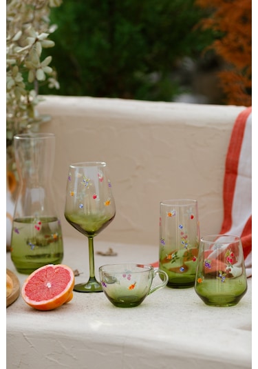 Rakle Jardin 4'lü Su Kadehi Seti 490 Cc Renkli