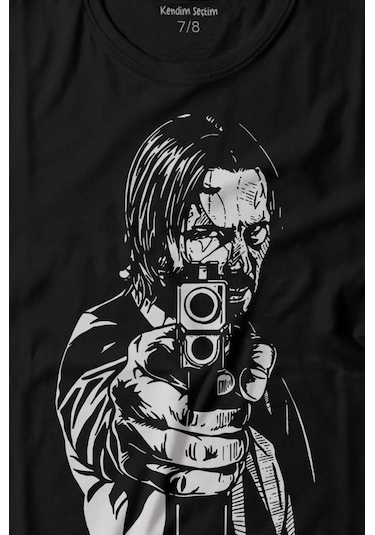 John Wick Keanu Reeves Aktor Dizi Film Matrix Silah Bask l Ti ort Cocuk T shirt 001 Siyah 7 8 Ya Fiyatlar ve Ozellikleri