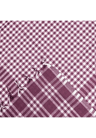 Evidea Soft Ekoseli Piknik Örtüsü - Bordo - 165x165 Cm Bordo