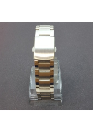 Çelik Metal Kol Saat Kordonu Yandan Basma Anahtarlı 24 Mm (B-02)