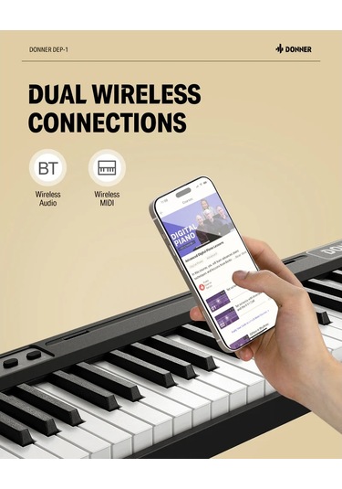 Donner Dep-1 Taşınabilir Dijital Piyano Siyah