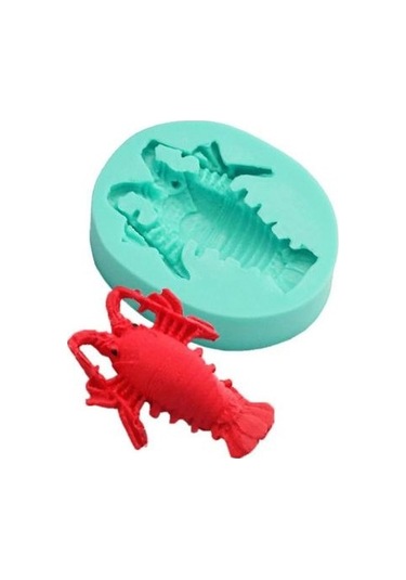 Soulader Lobster Şekilli Silikon Kalıp - Pasta, Çikolata, Sabun, Alçı Ve Fondan İçin Çok Amaçlı Mutfak Ve El Sanatları Kalıbı Yeşil