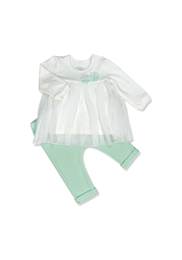 Kuğu Tüllü İkili Takım Ekru