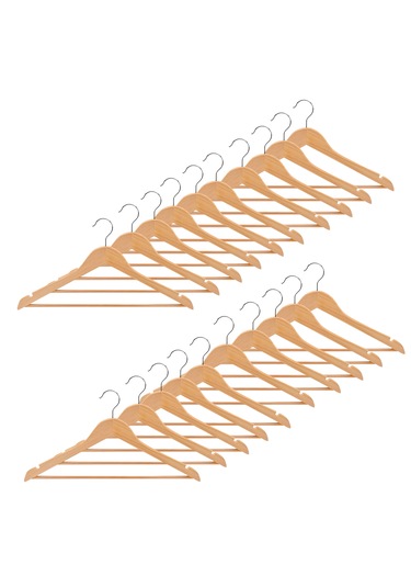 Ahşapgörünümlüplastik Elbise Askısı A Kalite 20 Adet Al4494 Kahve