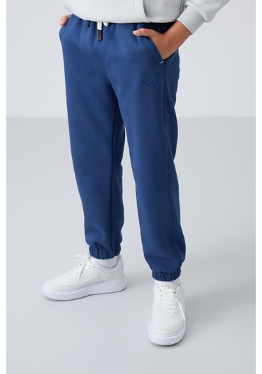 Tommy Life Parlament Pamuklu Kalın İçi Tüylü Yumuşak Dokulu Standart Fit Baskılı Erkek Çocuk Eşofman Alt - 112 Parlament