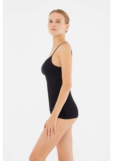 Dagi 5007 Kadın 2'li Ayarlanabilir İp Askılı Atlet-siyah Siyah