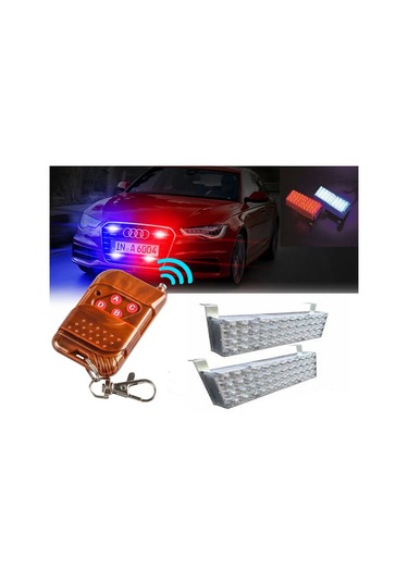 Çakar Lamba 96 Led Kırmızı-mavi Kumandalı 11 Mod