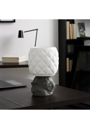Modern Tasarım Masa Lambası Abajur Beyaz