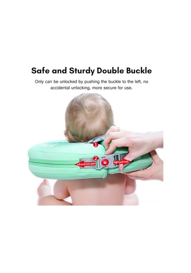 Yifomall Mambobaby B502 Şişirme Gerektirmeyen Bebek Yüzme Boyun Halkası, 6-12 Ay İçin, Güvenli Ve Ayarlanabilir, Pembe Renk