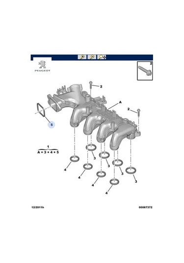 Manifolt Conta 206-307 Dv6 Peugeot 3m5q6c653aa/ Peugeot, Cıtroen 0348.s5