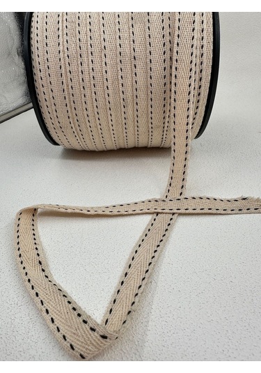 Paşateks 1.5 Cm Balıksırtı Şerit-5 Metre-açık Bej