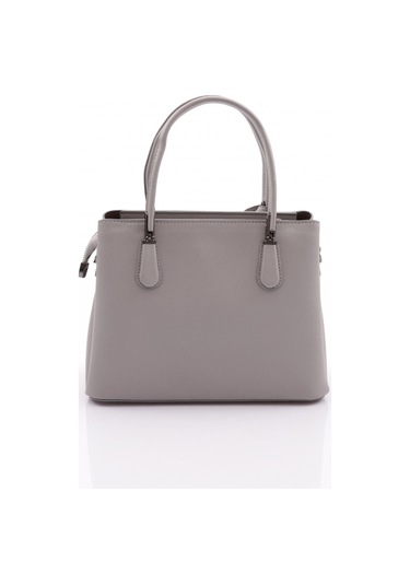 Dgn 549 Kadin Çiçek Süslemeli Fermuarli Çanta 549-2323-R0015 Açık Gri