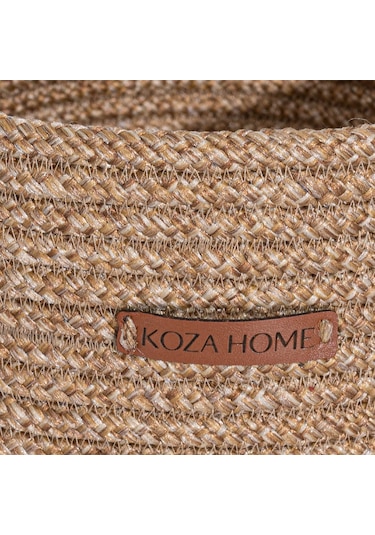 Koza Home Cesta El Yapımı Pamuklu Natural Hasır Dekoratif Sepet 3lü Set 25c
