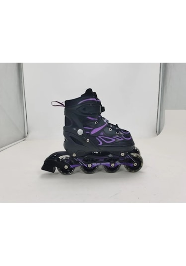 Vadi Mor Silikon Tekerli Ayarlanabilir Işıklı Paten S 31-34 Hp7128 Mor - Siyah