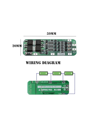 18650 Ve 26650 Pil İçin 3S Bms Şarj Devresi N11.673