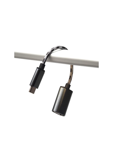 Ariatech Siyah Kablolu Metal Type-c Otg