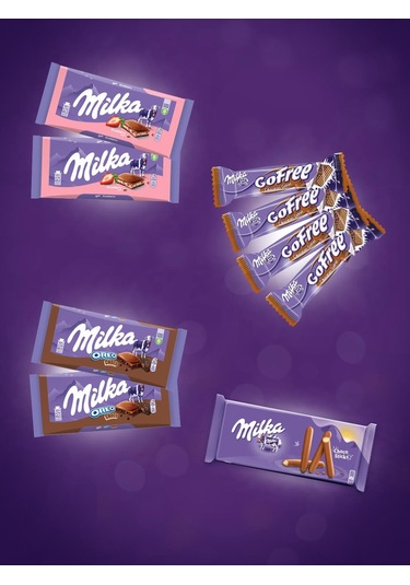 Milkaseverler Çikolata Paketi Milka Bez Çanta Hediyeli
