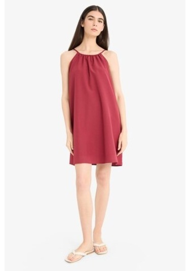 Defacto Yuvarlak Yaka Terry Cotton Mini Plaj Elbisesi-fall İn Love E5102ax25spbr285 Bordo