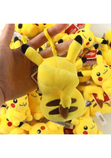Pikachu 12cm Pokemon Peluş Oyuncak Figür Anahtarlık Çanta Süsü