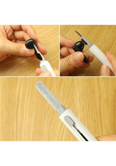 Buffer Çok Amaçlı Yumuşak Fırçalı Kablosuz Kulaklıklar İçin Kulaklık Temizleme Kiti