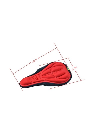 Kırmızı 3d Mtb Yol Dağ Bisikleti Bisiklet Nefes Yumuşak Eyer Minder Örtüsü Koltuk Pedi Kırmızı