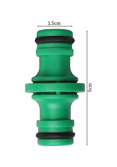 Parçalı Çift Hortum Bağlantısı, Bahçe Hortumunu Bağlamak İçin Çift Erkek Hortum Bağlantısı Plastik Hortum Bağlantıları Yeşil Diğer