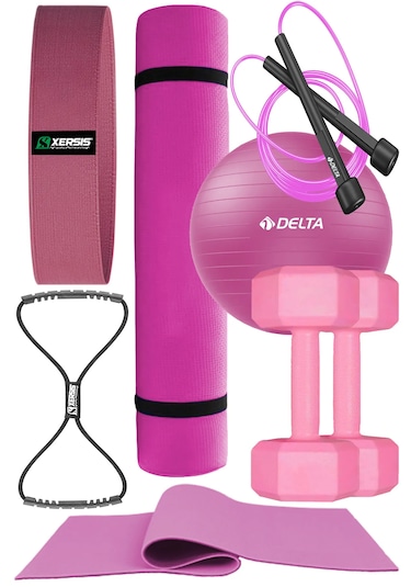 Elya Pilates Tüm Vücut Fitnessı İçin İdeal Pilates Seti - Mindere, Dambıla Ve