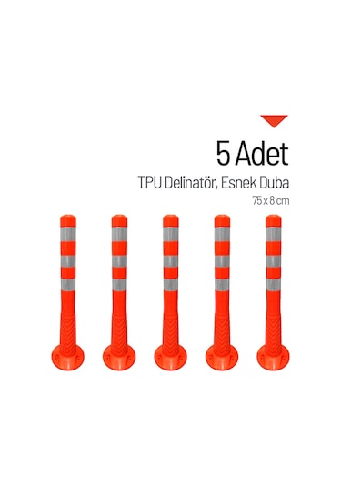 5'li Delinatör Seti 75x8 Cm Tpu, Esnek Duba-3585