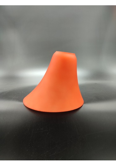 Küçük Avize Camı.turuncu Renkte.hakiki Opalin.mum Ampule Göre . Mat Turuncu