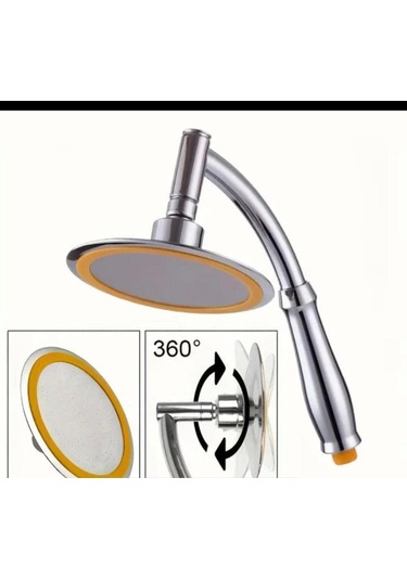 Byesu Duş Hortumuna Takılabilen 360 Derece Dönen Yönü Ayarlanabilen Robot Tipi Duş Başlığı Krom