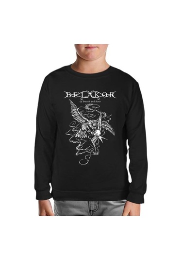 Belakor - Of Breath And Bone Siyah Çocuk Sweatshirt Siyah