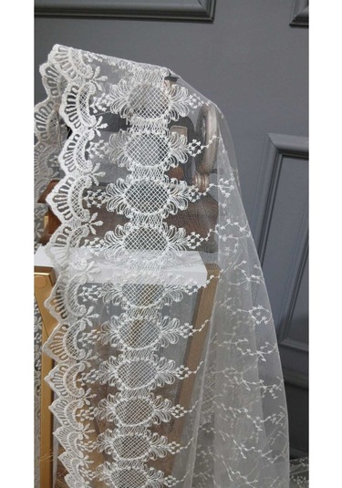 Tül Perde Brode Nakış Yeni Eko Seri Tüm Desen Ayna Yeni 2kat Pileli Tül Perde Ayna