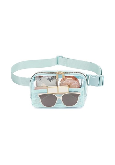 Temiz Kemer Çantası Stadyumu Onaylı, Bel Paketi Pvc Çantası Çalışma İçin Ayarlanabilir Kayışla Çalışma Yürüyüş Oyunu Mavisi 1 Açık Mavi Açık Mavi Açık Mavi